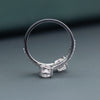 1.32 CT Total Round Lab-Grown Diamond Open Wrap Ring with Pavé Band