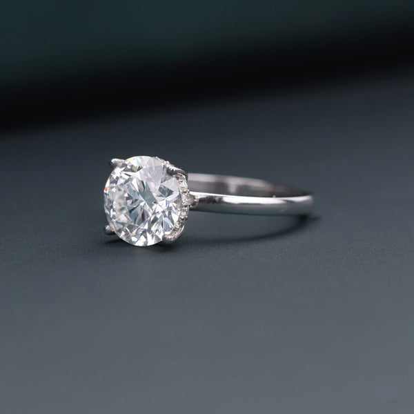 2.14 CT Round Lab-Grown Diamond Engagement Ring