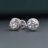 2.47 CTW Round Brilliant Halo CVD Lab-Grown Diamond Stud Earrings