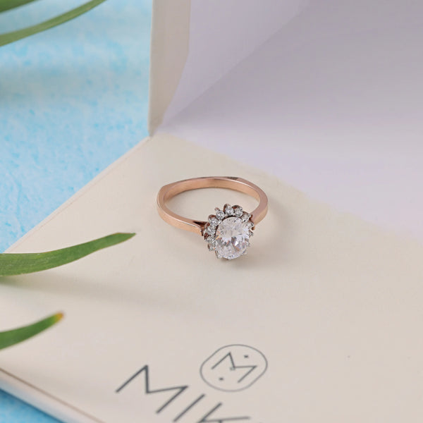 1.20 CT Total Oval Lab-Grown Diamond Halo Engagement Ring