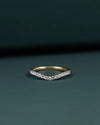 0.28 CTW V-Shaped Diamond Stackable Ring