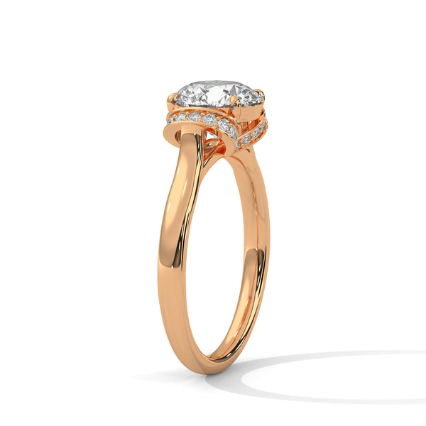 2.11 CT Total Round Lab-Grown Diamond Hidden Halo Solitaire Ring