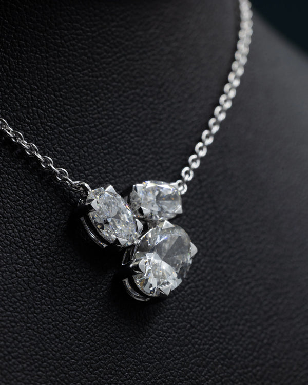 3.77 CTW Multi-Shape Lab-Grown Diamond Pendant Necklace in Gold