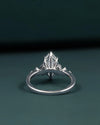 2.20 CTW Marquise Cut Lab-Grown Diamond Floral Accent Engagement Ring in Gold