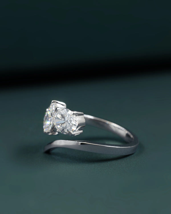 2.37 CTW Mixed-Cut Three Stone Lab-Grown Diamond Ring