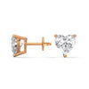 2.25 CT Heart Shape Lab-Grown Diamond Stud Earrings