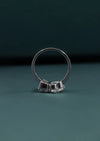 2.66 CTW Pear & Emerald Cut Lab-Grown Diamond Two-Stone Ring in Gold