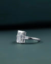3.90 CTW Radiant Cut CVD Lab-Grown Diamond Three Stone Ring