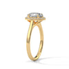 2.14 CT Total Oval Lab-Grown Diamond Halo Ring