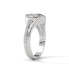 2.03 CT Total Pear Lab-Grown Diamond Designer Wrap Ring with Pave Accents