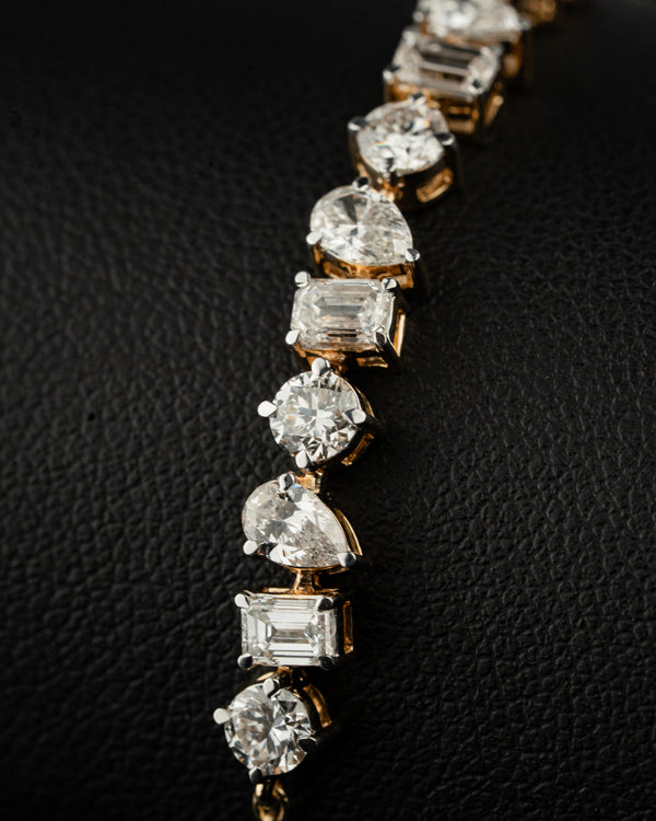 2.44 CT Mixed Shape CVD Lab-Grown Diamond Tennis Bracelet