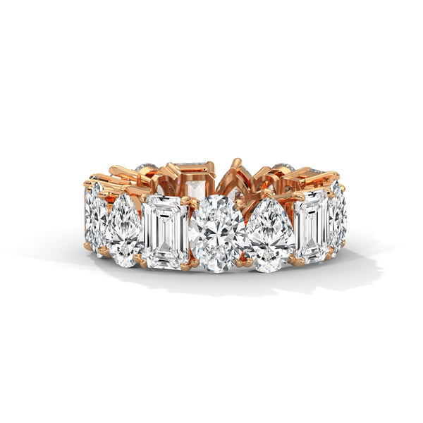 11.25 CT Multi-Shape Lab-Grown Diamond Eternity Band Ring