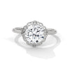 2.12 CT Round Cut Lab-Grown Diamond Floral Halo Ring