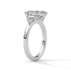 1.85 CT Marquise Cut Lab-Grown Diamond Three-Stone Ring with Emerald & Round Accents