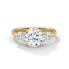3.00 CT Total Round & Pear Lab-Grown Diamond Three Stone Ring