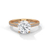 2.22 CT Round Cut Lab-Grown Diamond Pave Engagement Ring