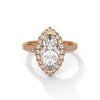 2.72 CT Pear & Round Lab-Grown Diamond Halo Engagement Ring