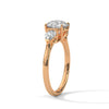 3.00 CT Total Round & Pear Lab-Grown Diamond Three Stone Ring