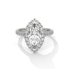 2.72 CT Pear & Round Lab-Grown Diamond Halo Engagement Ring
