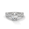 3.99 CT Oval Lab-Grown Diamond Half Eternity Solitaire Ring
