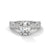 3.99 CT Oval Lab-Grown Diamond Half Eternity Solitaire Ring