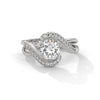 1.16 CT Round Lab-Grown Diamond Designer Halo Twist Ring