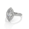 2.72 CT Pear & Round Lab-Grown Diamond Halo Engagement Ring