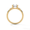 2.31 CT Asscher Cut Lab-Grown Diamond Three-Stone Ring with Emerald Side Stones