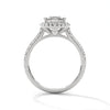 2.72 CT Pear & Round Lab-Grown Diamond Halo Engagement Ring
