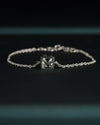 2.22 CTW Asscher Cut Diamond Solitaire Bracelet
