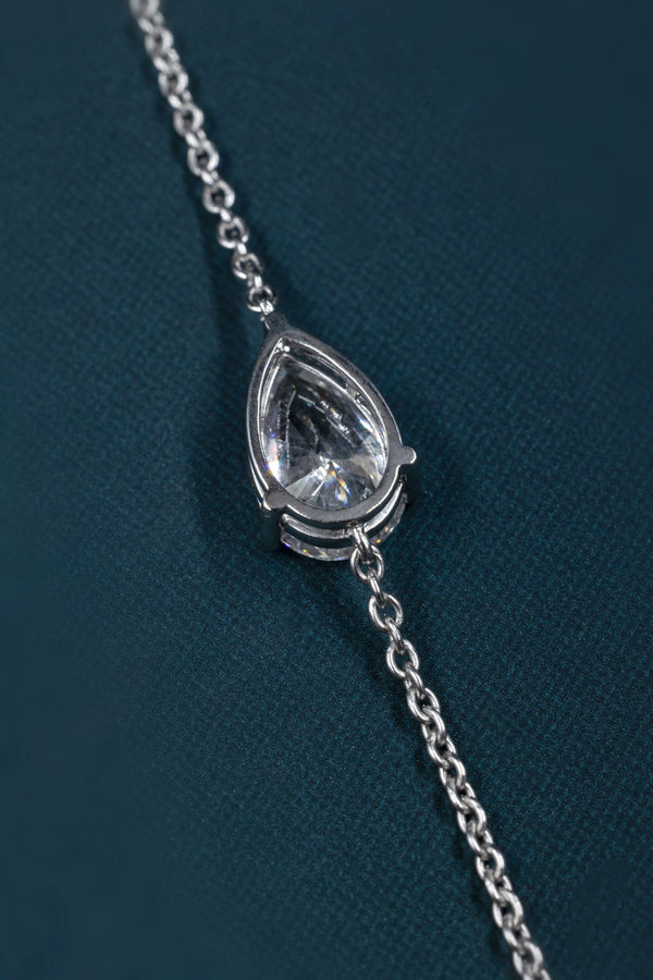 2.01 CT Pear Cut Lab-Grown Diamond Solitaire Pendant Necklace