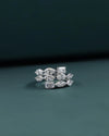 3.54 CT Pear & Emerald Cut CVD Lab-Grown Diamond Open Wrap Ring