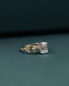 4.92 CTW Emerald & Pear Cut Lab-Grown Diamond Nature-Inspired Engagement Ring