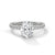 2.46 CT Oval Cut Lab-Grown Diamond Halo Engagement Ring with Pavé Band