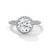 2.34 CT Total Round Lab-Grown Diamond Halo Engagement Ring with Pave Band