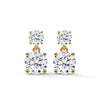 3.80 CT Round Brilliant CVD Lab-Grown Diamond Drop Stud Earrings