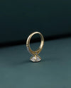 2.12 Carat Round Brilliant CVD Lab-Grown Diamond Pavé Solitaire Ring