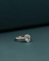 2.62 CTW Oval CVD Lab-Grown Diamond Pavé Solitaire Engagement Ring