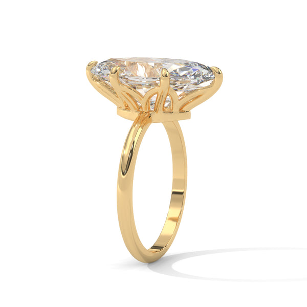 4.60 CT Marquise Cut Lab-Grown Diamond Solitaire Ring