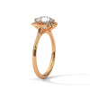 2.12 CT Round Cut Lab-Grown Diamond Floral Halo Ring
