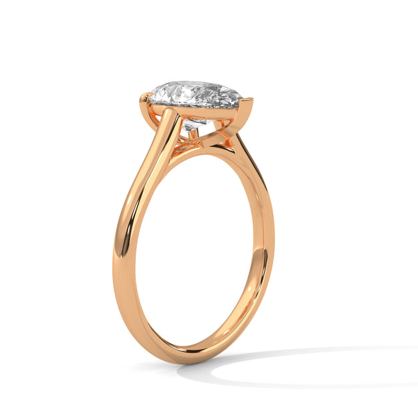 1.80 CT Pear Cut Lab-Grown Diamond Solitaire Engagement Ring