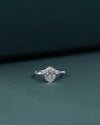 2.17 CT Oval Cut CVD Lab-Grown Diamond Twisted Pavé Solitaire Ring