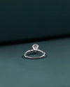2.17 CT Oval Cut CVD Lab-Grown Diamond Twisted Pavé Solitaire Ring