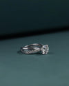 2.39 CT Round Cut Pave Solitaire CVD Lab-Grown Diamond Engagement Ring