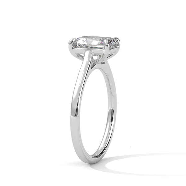1.75 CT Emerald Cut Lab-Grown Diamond Solitaire Ring