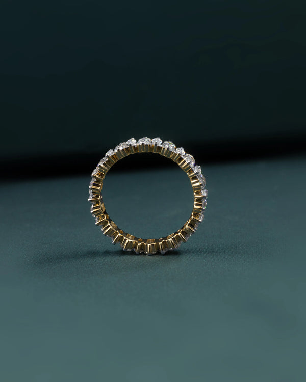 2.20 CT Emerald & Marquise Cut CVD Lab-Grown Diamond Eternity Band Ring