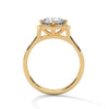 2.12 CT Round Cut Lab-Grown Diamond Floral Halo Ring