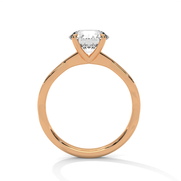 2.00 CT Round Cut Lab-Grown Diamond Solitaire Engagement Ring
