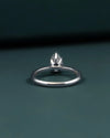 1.09 CTW Pear Cut CVD Lab-Grown Diamond Pavé Solitaire Ring