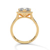 2.46 CT Heart Shape Lab-Grown Diamond Halo Ring with Pavé Band